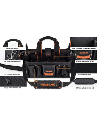 Bolsa de Herramientas WELKINLAND 40.64 cm 19 Bolsillos