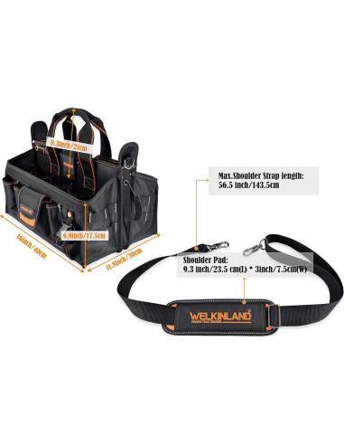 Bolsa de Herramientas WELKINLAND 40.64 cm 19 Bolsillos