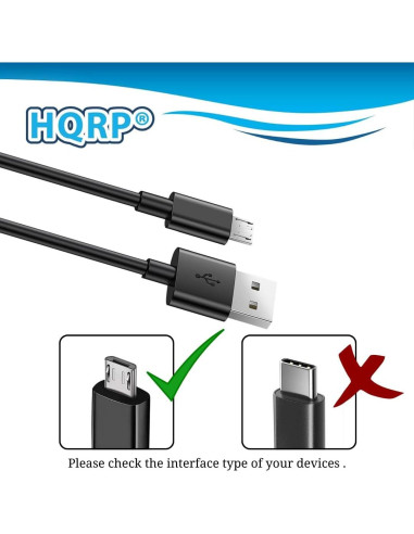 Cable de Carga USB HQRP Micro USB 93.98 cm Carga Rápida