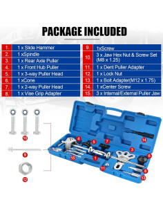 Juego de Extractores de Martillo Deslizante NYXOVA 19 Piezas 2