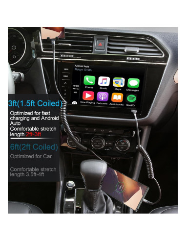 Cable USB C a USB C KIYODA 3 pies Carga Rápida 2 Pack