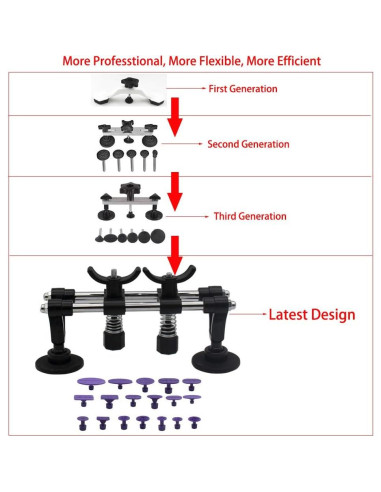 Kit Reparación Abolladuras LTUPWF 18 Piezas para Autos
