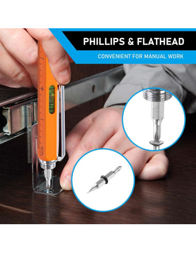 Set de bolígrafo multi-herramienta FFIPBGE 11 en 1 Naranja