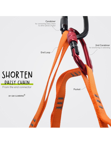 Cadena de Daisy GM CLIMBING Nylon 16mm 22kN 120cm CE UIAA
