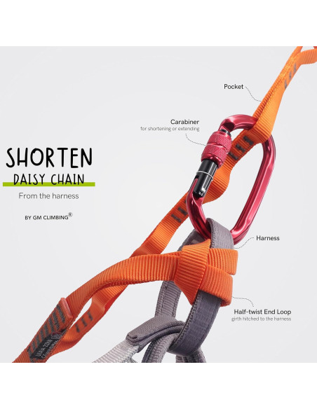 Cadena de Daisy GM CLIMBING Nylon 16mm 22kN 120cm CE UIAA