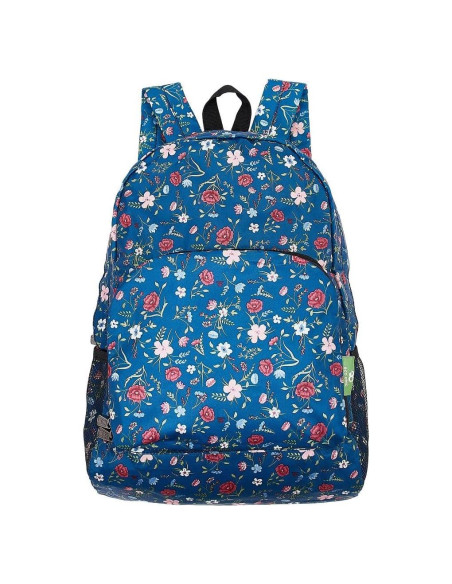 Mochila Plegable ECO CHIC Impermeable 18L Navy Floral