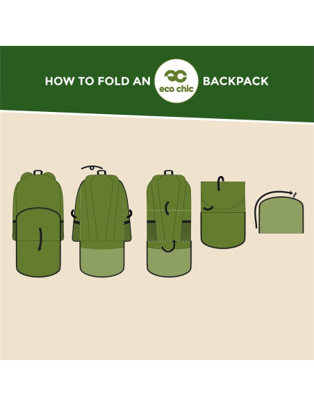 Mochila Plegable ECO CHIC Impermeable 18L Navy Floral