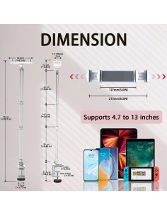 Soporte para Tableta KABCON con Brazo Extendido 4-13'' 2