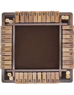 Juego de Dados Shut The Box Juegoal para 4 Jugadores 2