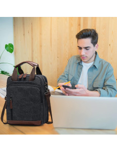 Bolsa de Hombro Cruzada mygreen Negra 23.88x8.89x29.97cm 2