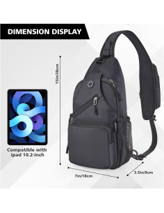 Bolsa Sling Javolto Bandolera Hombre 38x17x8.8cm Camo 2