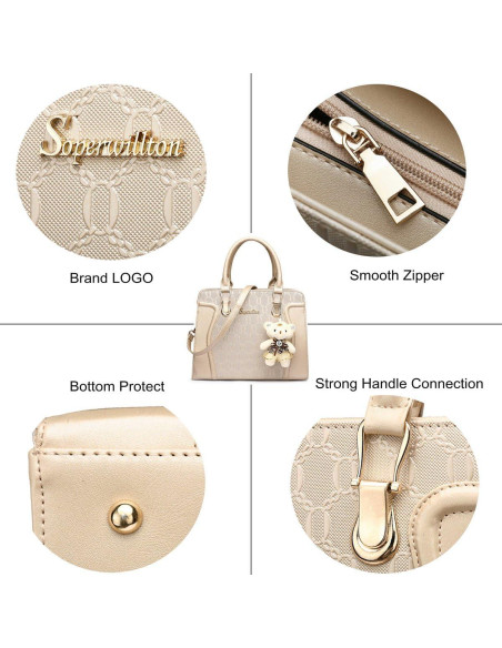 Conjunto de 4 Bolsos de Moda para Mujeres - Negro