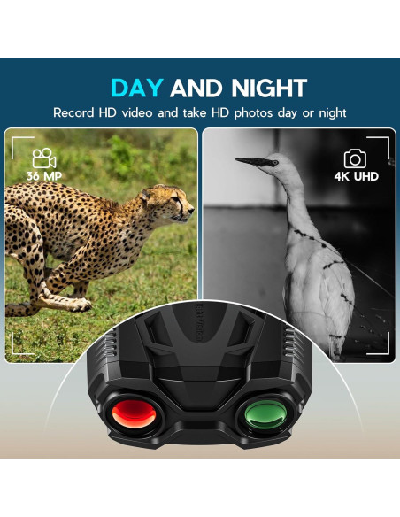 Gafas de Visión Nocturna WISHBETY 4K 3.5" 10X Zoom