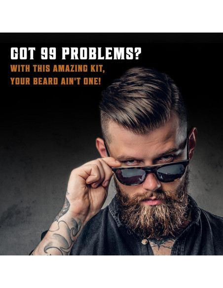 Juego de Peine y Cepillo para Barba Viking Revolution - Natural