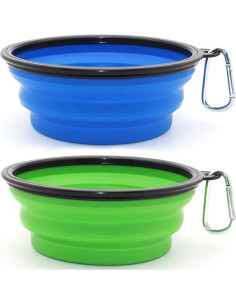 Cuencos Plegables SLSON para Gatos y Perros, 1.01L 2