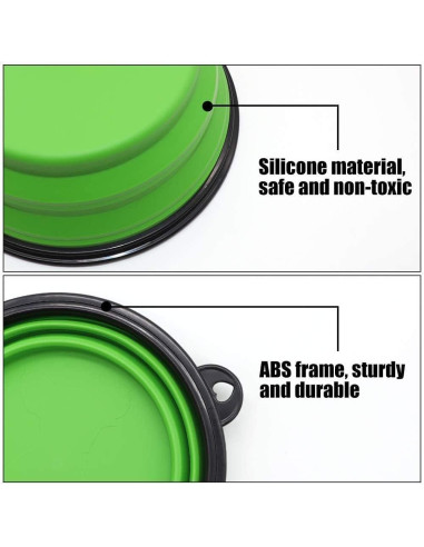 Cuencos Plegables SLSON para Gatos y Perros, 1.01L