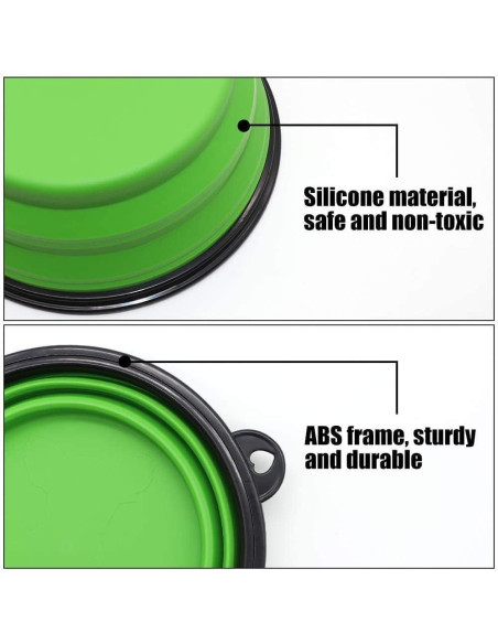 Cuencos Plegables SLSON para Gatos y Perros, 1.01L