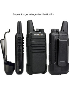 Retevis RT22 Walkie Talkies Recargables 2 Pines Negro 2