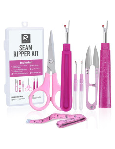 Kit de Costura Riveda 7 Pcs - Descosedores, Tijeras y Cinta Métrica