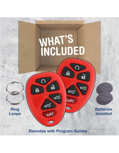 2X Llave Remota KeylessOption para Cadillac y Chevrolet