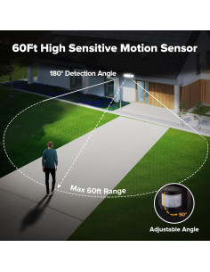 UME Luces Solares Exteriores 302 LED 3000LM 2 Paquete 2