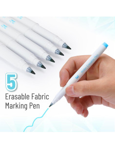 Marcadores de Tela Borrables Mr. Pen - 5 Paquetes Azul 2