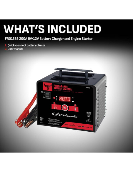 Cargador y Arrancador Schumacher FR01335 4-en-1 200A 12V