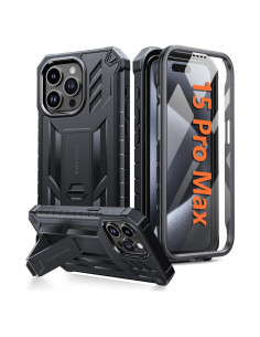 Funda FNTCASE para iPhone 15 Pro Max con Soporte y Protector
