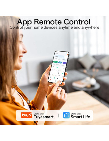 Enchufe Inteligente WiFi KimFilter 5.79cm Control por App