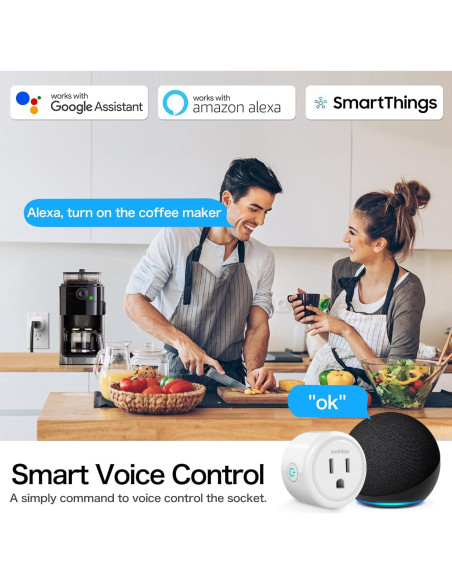 Enchufe Inteligente WiFi KimFilter 5.79cm Control por App