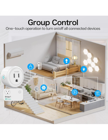 Enchufe Inteligente WiFi KimFilter 5.79cm Control por App