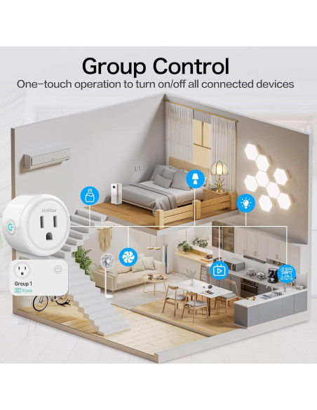 Enchufe Inteligente WiFi KimFilter 5.79cm Control por App