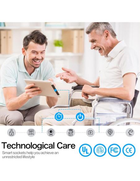 Enchufe Inteligente WiFi KimFilter 5.79cm Control por App