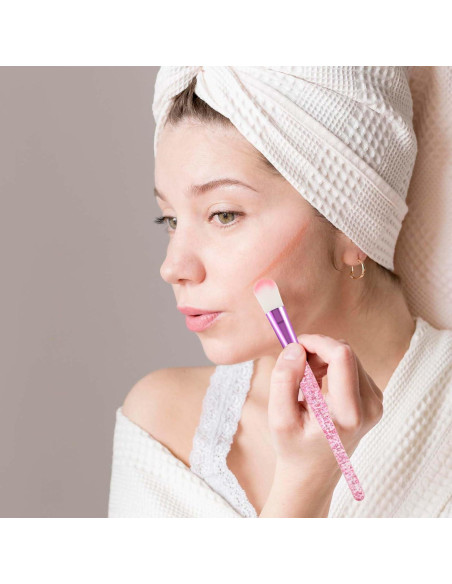 Juego de 10 Brochas de Maquillaje Rosa Salbsever