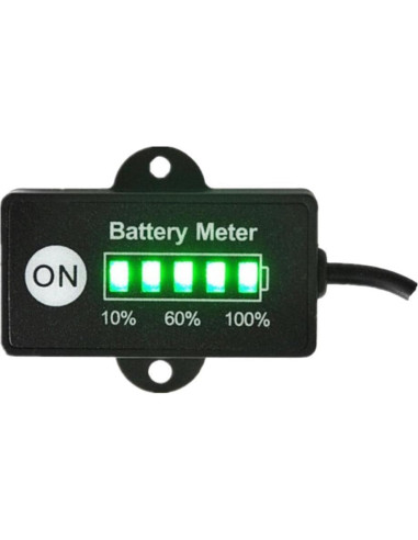 Indicador de Batería 12V Aomlike LED 5 Segmentos Negro