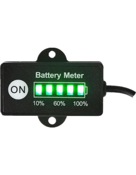 Indicador de Batería 12V Aomlike LED 5 Segmentos Negro