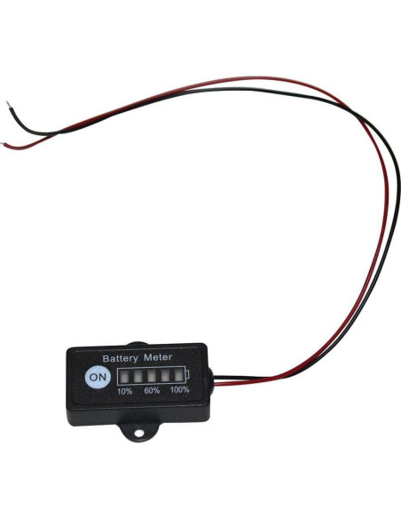 Indicador de Batería 12V Aomlike LED 5 Segmentos Negro