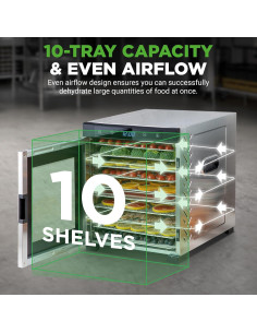 Deshidratador de Alimentos NutriChef NCFD10S 900W 10 Bandejas 2