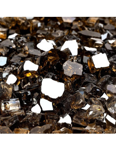 Vidrio para Fuego Onlyfire 4,54 kg Bronce 0,64 cm Reflectante 2