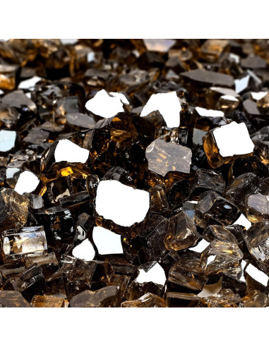 Vidrio para Fuego Onlyfire 4,54 kg Bronce 0,64 cm Reflectante