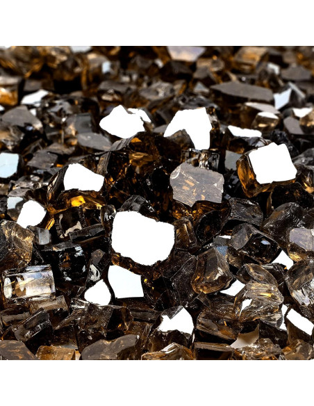 Vidrio para Fuego Onlyfire 4,54 kg Bronce 0,64 cm Reflectante