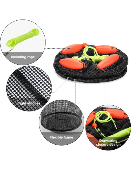 Cesta Flotante Plegable ZenWidea 33x41 cm para Pesca