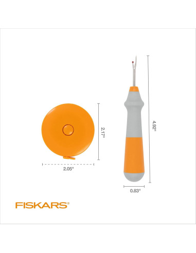 Juego de Desbarbador y Cinta Métrica Fiskars 1.5m