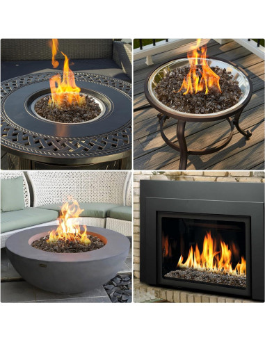 Vidrio para Fuego Onlyfire 4,54 kg Bronce 0,64 cm para Hoguera