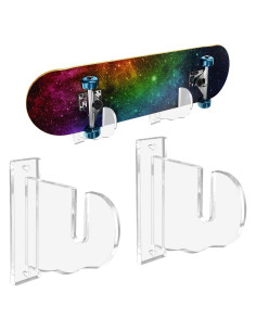 Soporte de Pared BiJun para Skateboard Acrílico Transparente