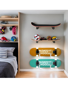 Soporte de Pared BiJun para Skateboard Acrílico Transparente 2