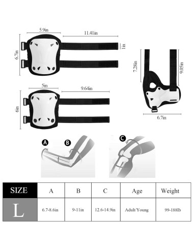 Equipo de Protección SKT HP L para Patinaje y Ciclismo
