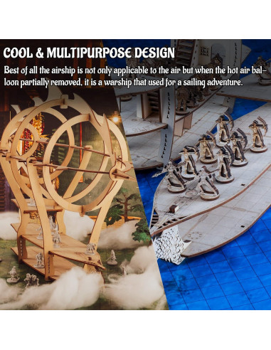 Globo Aerostático de Madera CZYY 3D para RPG 1,27 kg