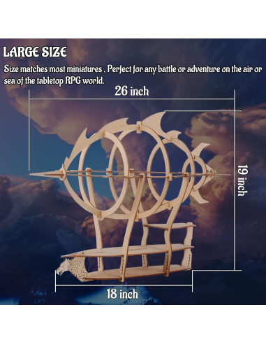 Globo Aerostático de Madera CZYY 3D para RPG 1,27 kg