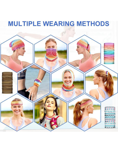 Paquete de 6 Gaiters de Cuello Bandana Multifuncional